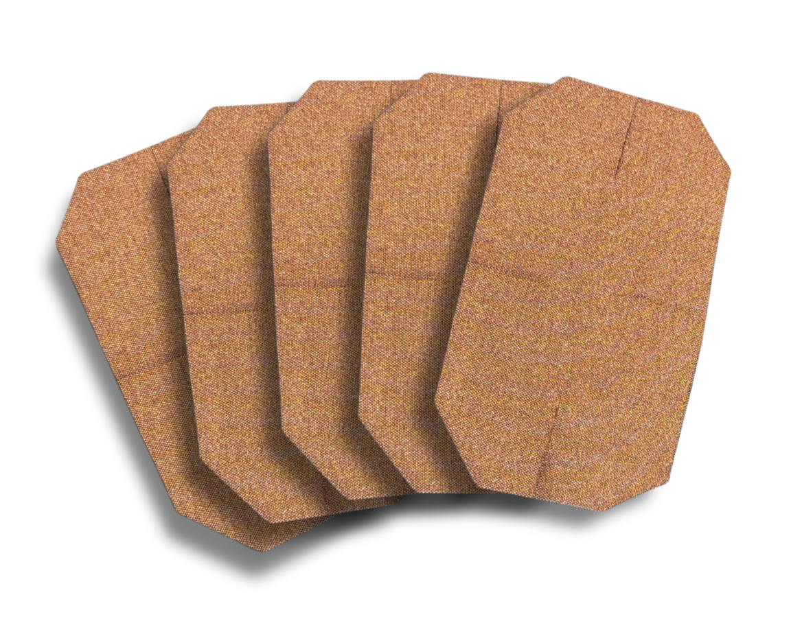 PatchPro copper-infused helmet patches fanned out